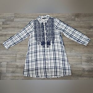 Andree Blue & White Plaid Dress